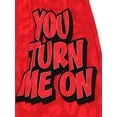 thumbnail image 2 of Briefly Stated Mens Red You Turn Me On Valentine's Day Kisses Boxer Short Small, 2 of 7