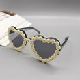 thumbnail image 2 of 1PC Glasses Black Valentines Day Sunglasses Heart Floral for Women Fashion Style Rimless Clear Package Sunglasses, 2 of 4