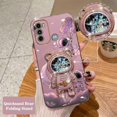 thumbnail image 3 of Funda de teléfono chapada en astronauta de arena movediza para Motorola Moto G60 G53 G50 G42 G30 G20 G22 G52 E20 Plus G9 Play G8 Power Cover, 3 of 5