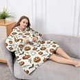 thumbnail image 5 of Oversized Wearable Blanket Hoodie,Classic Halloween Pattern Sherpa Blanket Hoodie with Super Pockets,Super Warm Fuzzy Pullover for Women & Men, 5 of 6