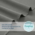 thumbnail image 5 of Lanco Premium 4 Piece Sheet Set, Bed Size: King, Bamboo Cooling, Solid Color, Dark Grey, Set Includes: (1) Flat Sheet, (1) Fitted Sheet, (2) Pillow Case, 5 of 5