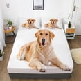 thumbnail image 2 of Home Textiles 3D Dog Painting Bedding Sheet Creative White Background Fitted Sheets Newly Fashion,Full(54"x75"), 2 of 3