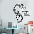 thumbnail image 3 of Music Note Wall Stickers, 30 x 33cm Music Tabs, Black Type Music Note Wall Sticker with Transfer Film, for DIY Bedroom Living Room Music Room, 3 of 5