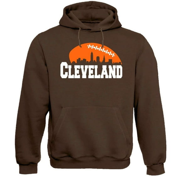 Xtreme Apparrel Cleveland Skyline de Football Sweat à Capuche pour Hommes (Chocolat Chandail à Capuchon,m)