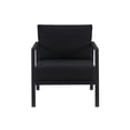 thumbnail image 3 of Linon Arlington Metal Outdoor Lounge Chair with Cusions, Black, 3 of 10