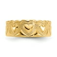 thumbnail image 5 of 14K Yellow Gold Ring Band Toe Heart, Size 6, 5 of 5