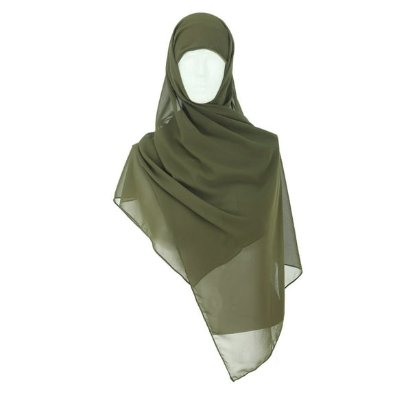 MSJUHEG Head Scarves for Chemo,Turbans for Women,Hair Scarf,Chemo Headwear for Women,Head Wraps for Women,Casual Solid Multihijab Cap Muslim Hijab Army Green One Size