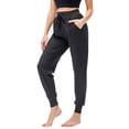 thumbnail image 1 of Pantalones de chándal de mujer con bolsillos con cordón elástico de cintura alta sueltos, 1 of 7