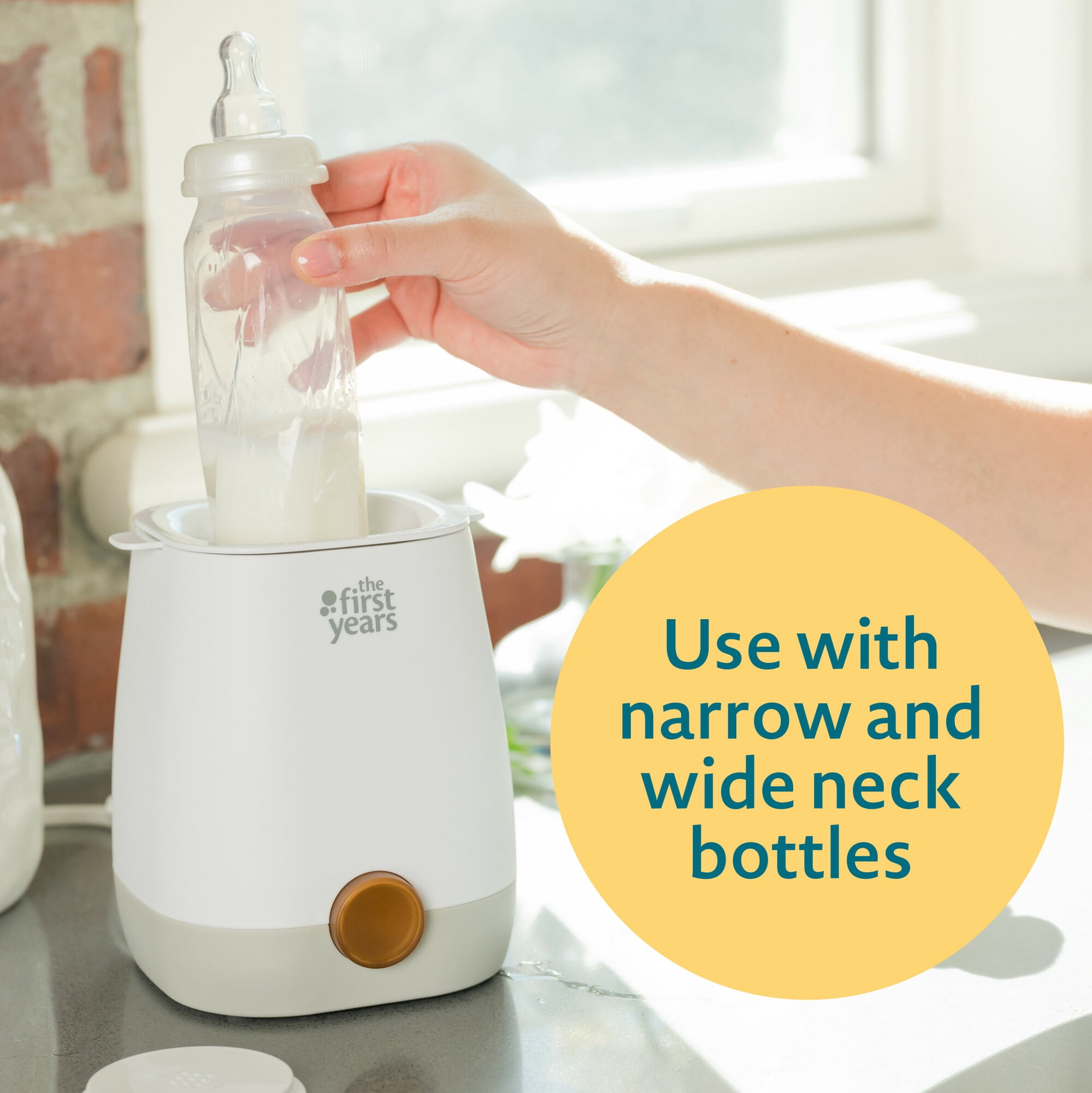 The First Years 2-in-1 Simple Serve Bottle Warmer And Pacifier Sanitizer, Works With Most Bottles