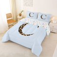 thumbnail image 2 of Manfei Blue Bow Tie C Personalized Initial Queen Comforter Set 3pcs for Teens Girls,Kids Vintage Leopard Print Letter Bedding Comforter Set,Ultra Soft Home Decor, 2 of 6