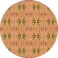 thumbnail image 1 of Ahgly Company Machine Washable Indoor Round Transitional Orange Area Rugs, 5' Round, 1 of 7