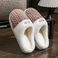 thumbnail image 5 of Slippers for Women,Lined Indoor Slippers Warm Shoes With Soft Comfortable Sole For Winter Home Wear,Womens Slippers,Coffee,44, 5 of 9