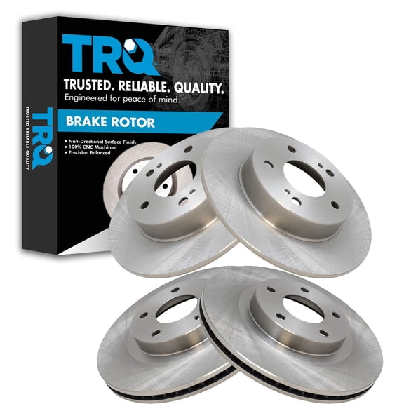 TRQ Front & Rear Brake Rotors Set Fits Select 2002-2004 INFINITI I35 2002-2003 Nissan Maxima