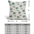thumbnail image 2 of Teal Palm Tree Pillow Covers 18X18 Inch Set of 2 Coastal Tropical Plants Coconut Trees Decorative Pillow Cases Summer Beach Vintage Cushion Case Hawaiian Home Decor for Sofa Couch Outdoor, 2 of 6