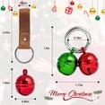 thumbnail image 2 of Clochettes pour Collier de Chien, Clochettes Durables Rouges et Vertes pour Grands Chiens, 4 Clochettes en Cuivre de Noël et 2 Sangle en Cuir pour Sécurité Extérieure, Suivi des Animaux, Randonnée, Marche (Rouge Vert), 2 of 7