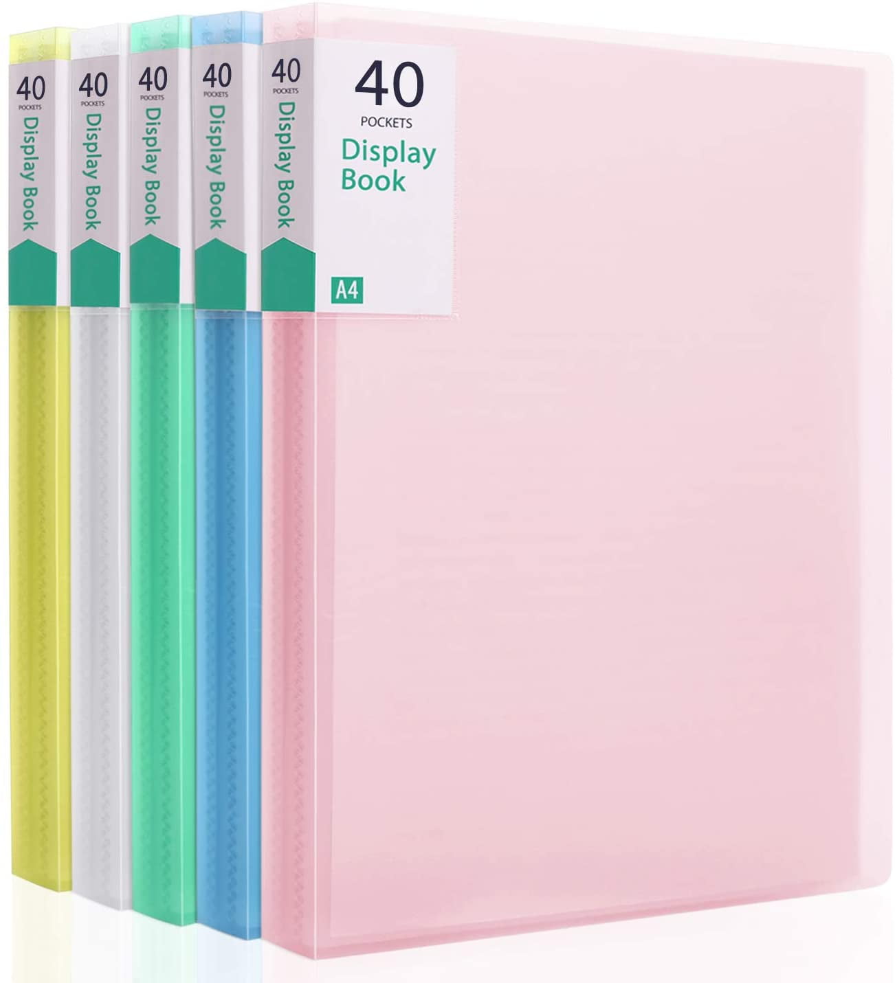 New A4 60 Pockets Clear File for Display Presentation Document Folder File purpl 