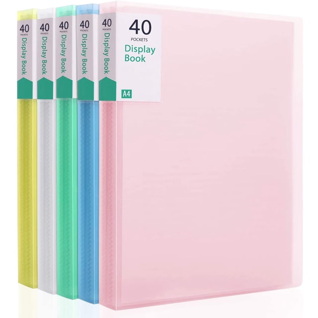 Carpeta de presentación de plástico con bolsillos, carpeta de archivo, fundas transparentes, protectores, organizador de documentos para partituras, ilustraciones, dibujos para la escuela,