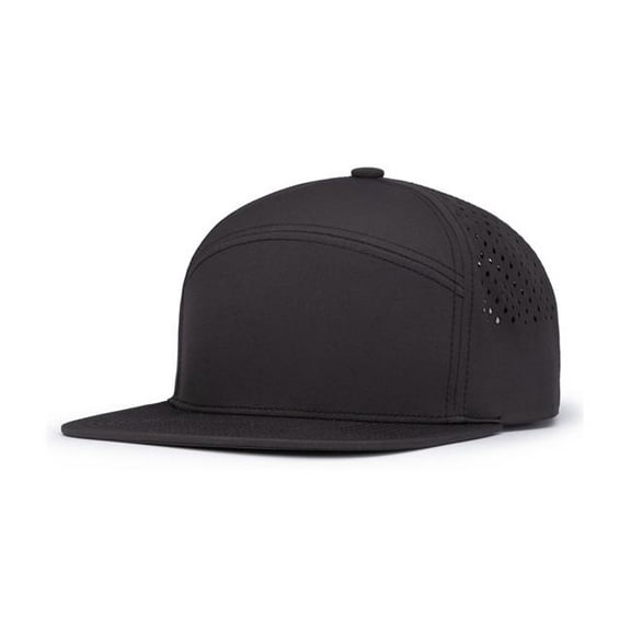 Pacific Headwear P788.072.OS Perforated 6-Panel Arch Cap, Charcoal - One Size