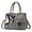 Grey, variant on Ladies Top Handle Satchel 3D Flower Women Elegant Handbags Pu Leather Crossbody Tote Purse