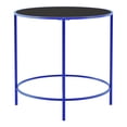 thumbnail image 2 of Furniture of America Keefer Contemporary Glass Top Side Table in Blue, 2 of 5