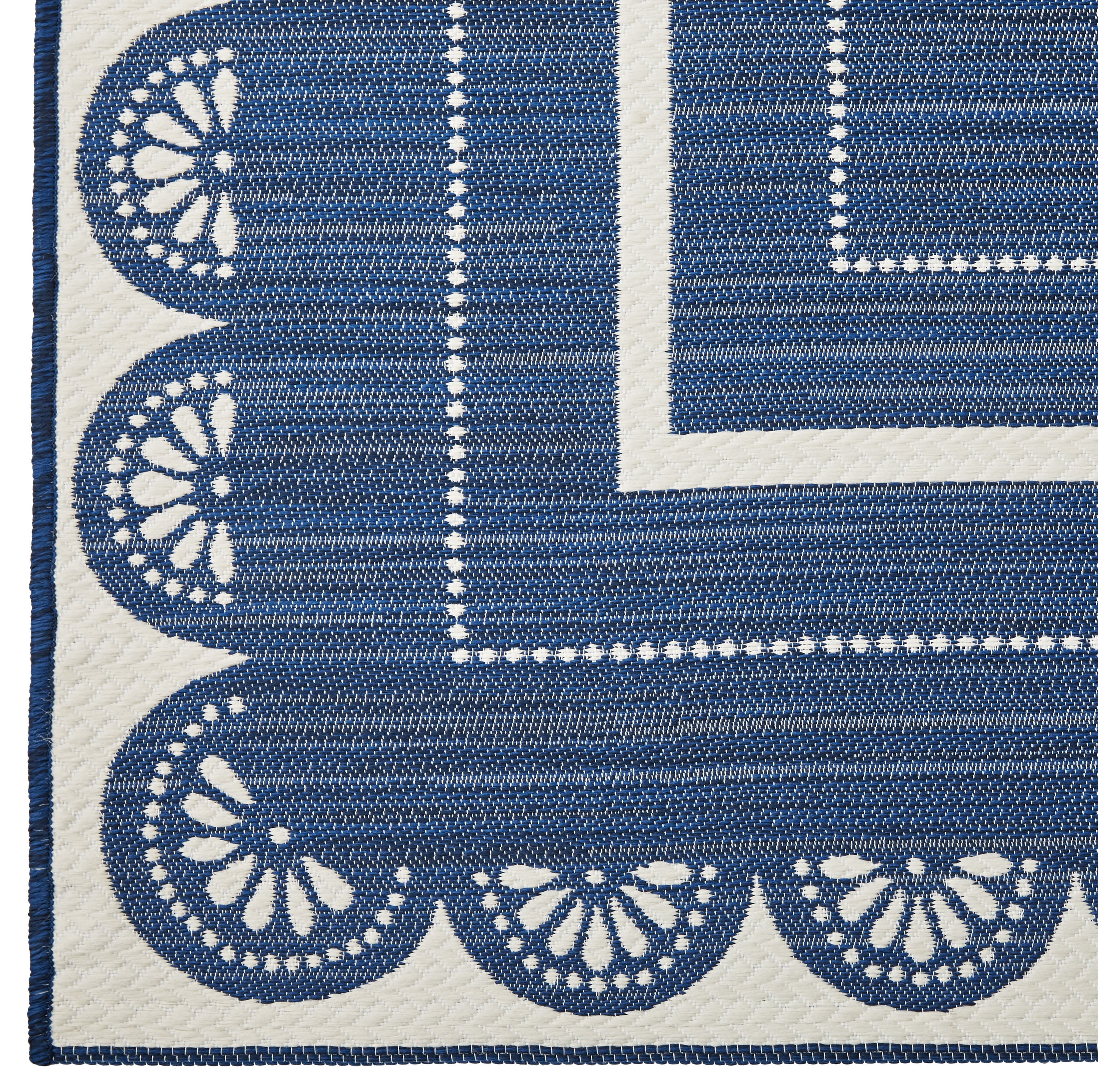 Nautical Anchors Navy 6 ft. x 9 ft. Indoor/Outdoor Area Rug - Venue  Marketplace