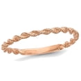 thumbnail image 1 of Ladies 14K Rose Pink Gold Polished Twisted Rope Ring Band (1.6mm), 1 of 4
