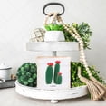 thumbnail image 4 of Cactus Wood Box Sign Decor Desk Sign Floral Cactus Wooden Box Block Sign Garden Signs Rustic Farmhouse Home Shelf Wall Decoration 7"x7", 4 of 6
