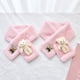 thumbnail image 2 of Bufanda de felpa cálida para niñas y niños, calentador de cuello, bufandas gruesas y suaves con diseño de gato lindo para invierno (rosa), 2 of 5