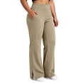 thumbnail image 2 of BUIGTTKLOP Plus Size Women's Yoga Dress Pants Office Business Casual Work Slacks Side Split Stretch Straight Leg Pants with Pockets, 2 of 7