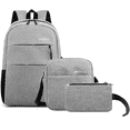 thumbnail image 2 of Set 3pzs, Estudiante Mochila, Impermeable Antirrobo ,con Puerto Usb, Adilier,ordenador Mochila Xtellar gris, 2 of 3