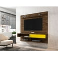 thumbnail image 2 of Manhattan Comfort Astor 71" Wood Floating Entertainment Center in Brown/Yellow, 2 of 3