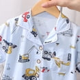 thumbnail image 5 of KPOPLK Toddler Girls Pajamas 1-12Years Kids Girl Pajama Fall Winter Button Down Short Sleeve Kids Clothes Snug Fit Pjs Set 2 Piece Size 9-10 Years,Blue, 5 of 5