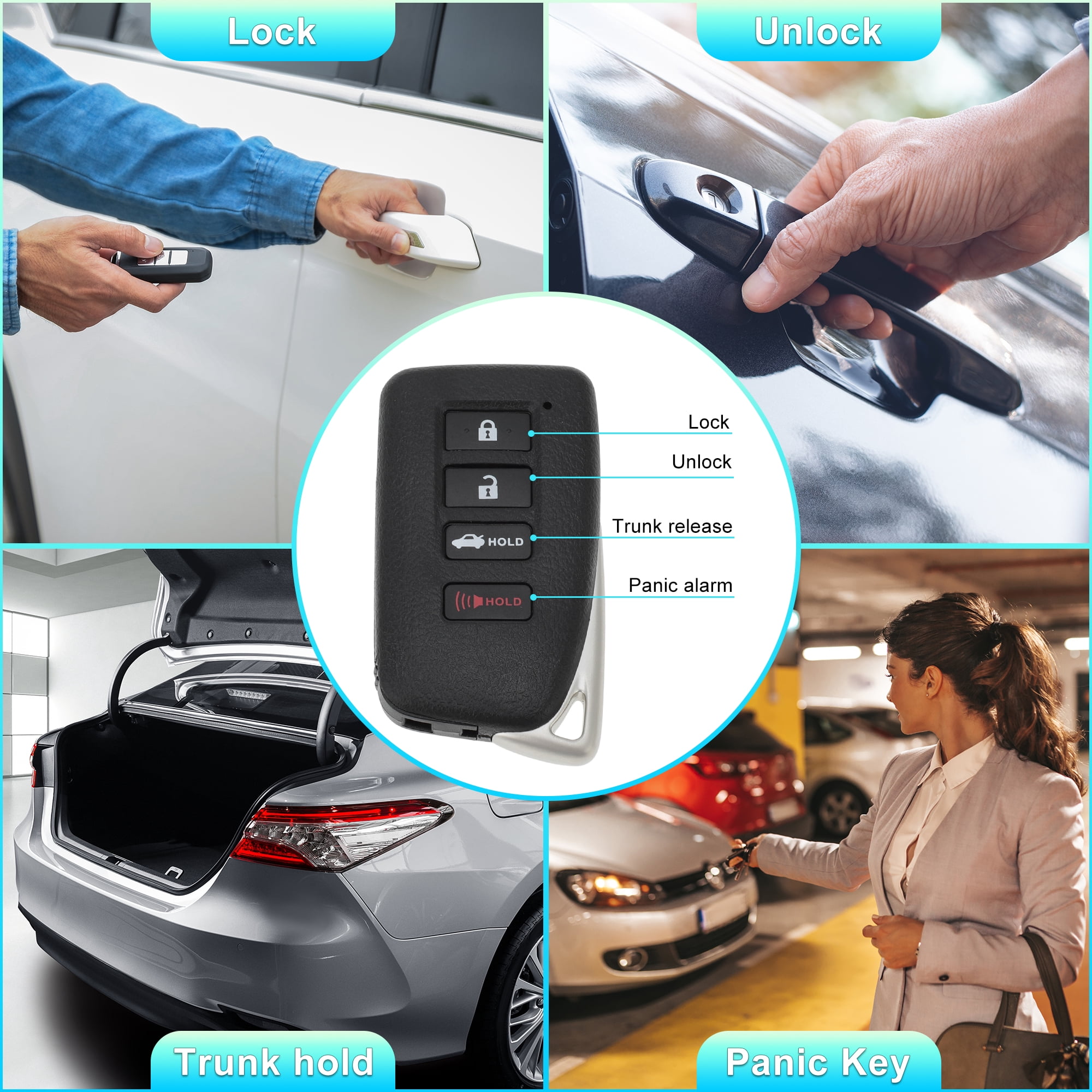 HYQ14FBA 314.3 MhzReplacement Keyless Entry Remote Smart Key Fob for Lexus GS350 2013-2020 for Lexus ES300h 2013-2018 g Chip 89904-06170 4 Buttons
