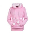 thumbnail image 1 of Sweat à Capuche Mode Chat pour Femmes (Rose, TG, B), 1 of 11