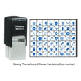 thumbnail image 2 of Printtoo Personalized Sewing Theme Icons Rubber Stamp Self Inking Stamper 24 mm-Blue, 2 of 7