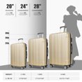 thumbnail image 4 of FOCHIER F 3 Piece Luggage Sets,PC+ABS Hard Shell Suitcase sets With TSA Lock & Spinner Wheels 20/24/28inch, 4 of 5