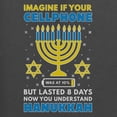 thumbnail image 6 of Wild Bobby Hanukkah Imagine If Your Phone Battery was Low but Lasted 8 Days Women Graphic T-Shirt, Charcoal, Large, 6 of 6