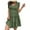 Army Green, variant on Summer Dresses for Women 2024 Plus Size Fashion Solid V-neck Ruffled Dress Womens plus $15 & under