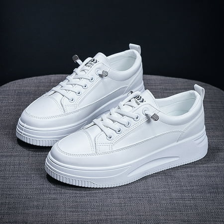 

Women‘s Casual Sneakers Color Block Faux Leather Low Top Lace-up Skate Shoes Women‘s Footwear