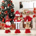 thumbnail image 2 of Muñeco de nieve telescópico de Papá Noel rojo, reno, muñeco de nieve, decoración navideña para el hogar, adornos navideños de Navidad 2024, 2 of 5