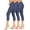 Denim Blue-Denim Blue-Denim Blue, variant on Women's 3 Pack Casual Comfy Slim Pocket Jeggings Jeans Capri Pants
