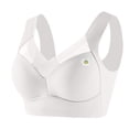 thumbnail image 2 of Bras for Women No Underwire Adjustable Bra, Daily Bra,Large-Sized Lace Vest Underwear Without Steel Rings, Thin Side-Cinched Secondary Breasts, White, 2 of 3