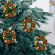 thumbnail image 3 of Adornos navideños artesanales decorativos para el árbol, monogramas decorativos acrílicos 2D con gorro de Papá Noel, 26 letras, adornos navideños colgantes para manualidades, decoración navideña para, 3 of 5