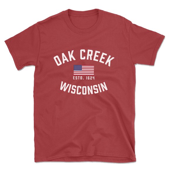 Oak Creek Wisconsin Patriot Men's Cotton T-Shirt