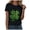 Black, variant on COMVALUE Funny Cute Shamrock Irish Graphic Tee Top for Women St Patricks Day Shirt (Dark Green, XXL)