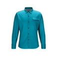 thumbnail image 6 of KIHOUT Men's Spring Summer Solid Color Lapel Button Pocket Business Casual Long Sleeve Shirt, 6 of 7