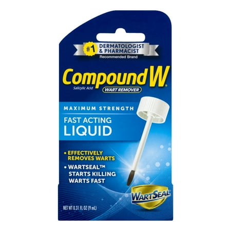 Compound W Maximum Strength Wart Remover Fast Acting Liquid, 0.31 FL OZ