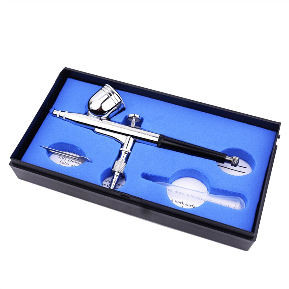 2X 0.3mm Double Action Airbrush Kit Air Brushes for Painting Electric Airbrush Set for Painting Models, Auto Graphics