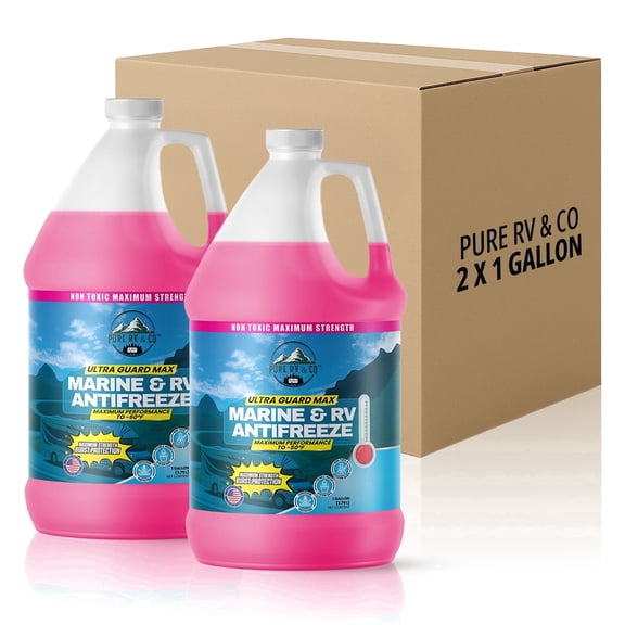 Pure RV Antifreeze, Non-Toxic, -50F Protection, 1 Gallon (2 Pack)