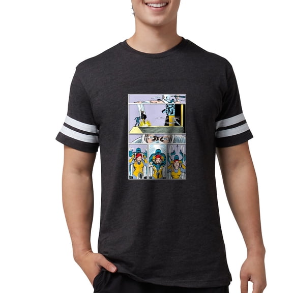 CafePress - G.I. Joe Snake Eyes Saving Men's Football T Shirt - Mens Football Shirt